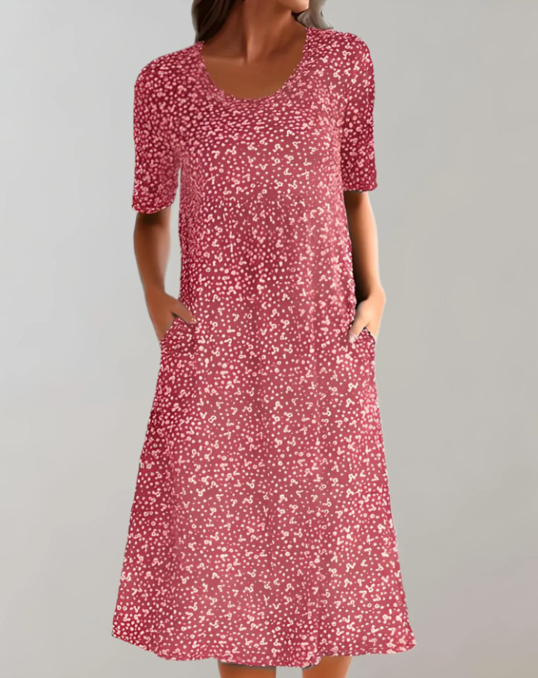 Abito casual leggero con scollo a V da donna