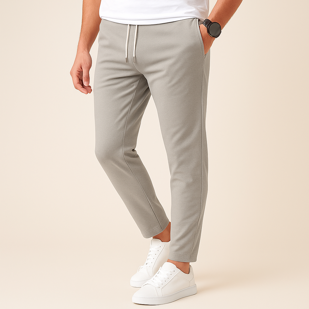 Pantaloni slim fit con coulisse da uomo