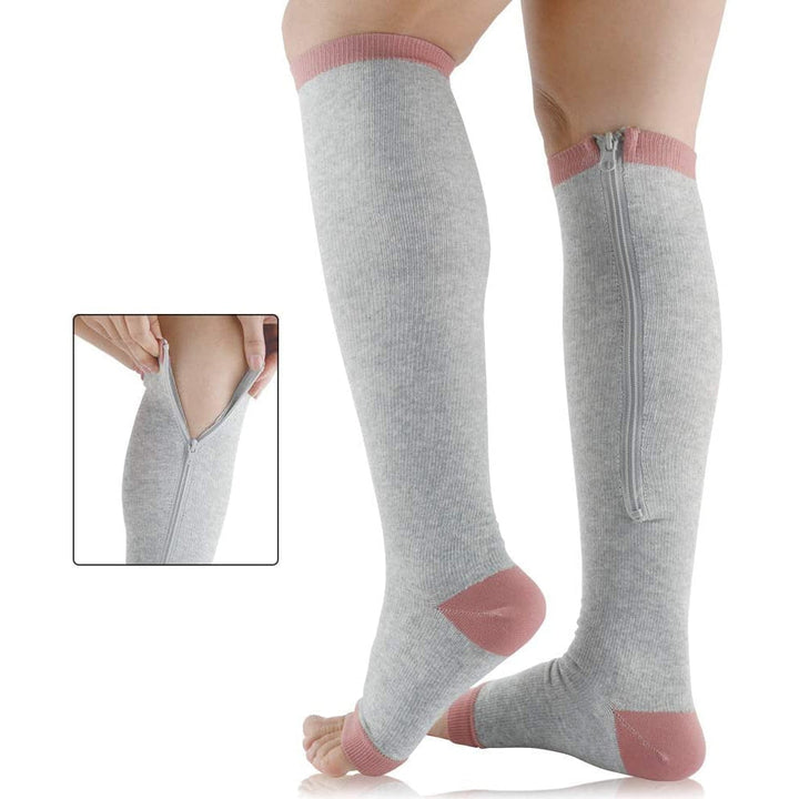 Calze elastiche con chiusura lampo