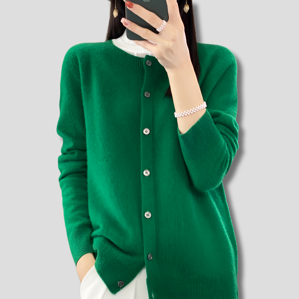 Cardigan con escote en V de mujer