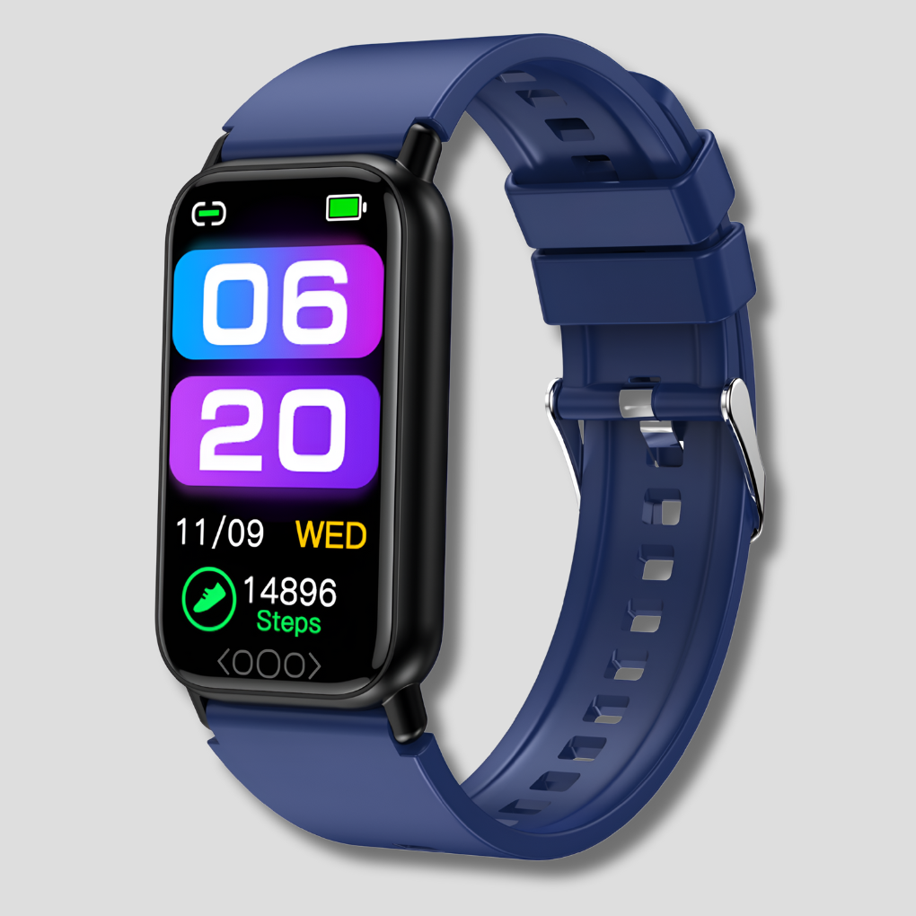 Reloj inteligente con monitor de presión sanguínea y frecuencia cardíaca