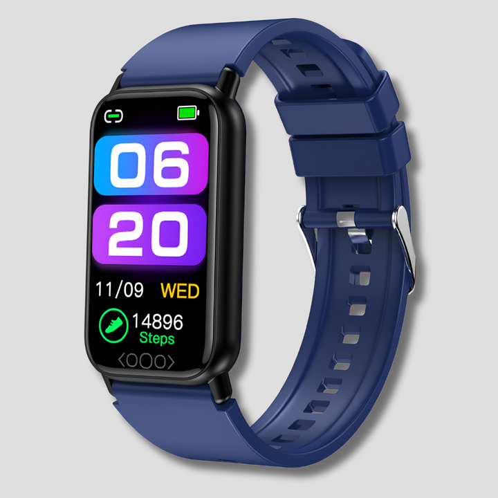 Reloj inteligente con monitor de presión sanguínea y frecuencia cardíaca