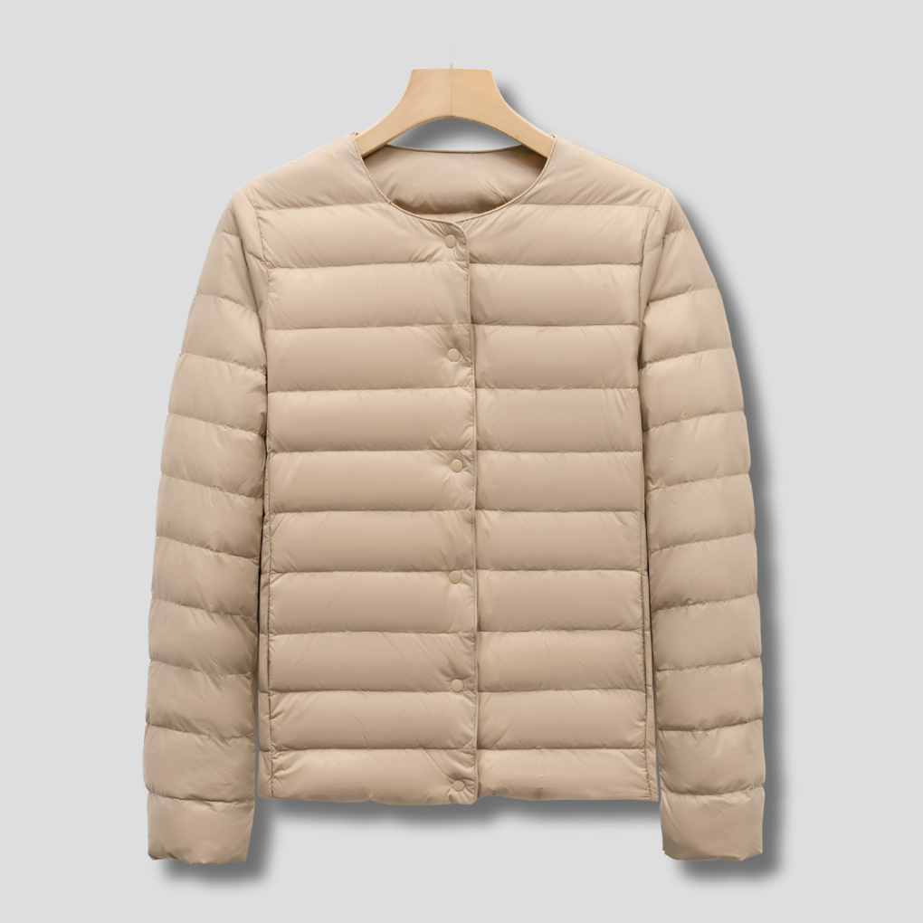 Piumino portatile senza colletto per primavera e inverno