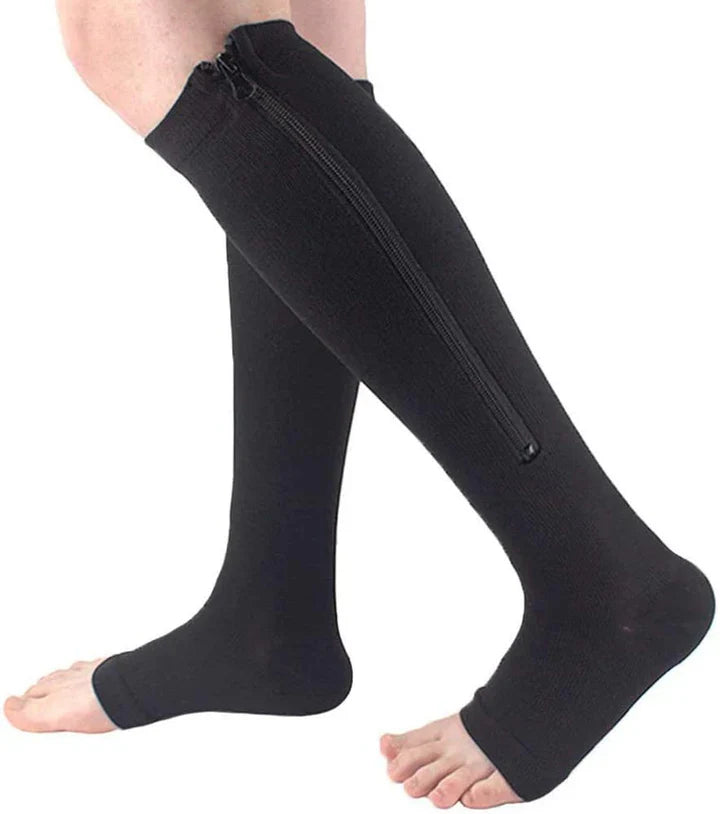 Calze elastiche con chiusura lampo