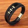 Elegante bracciale in pelle per uomo