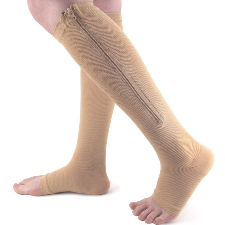 Calze elastiche con chiusura lampo