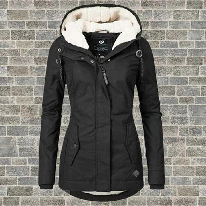 Cappotto invernale con cappuccio da donna