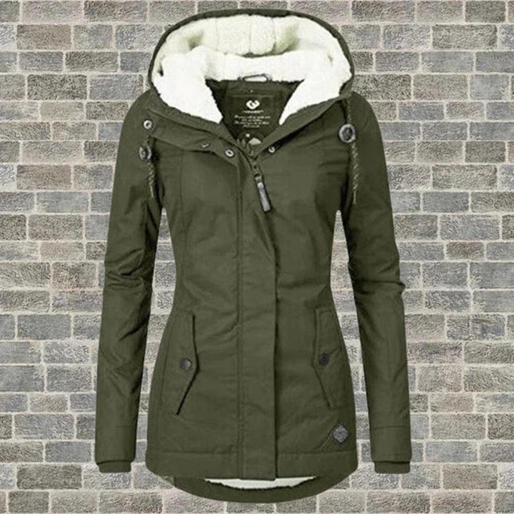 Cappotto invernale con cappuccio da donna
