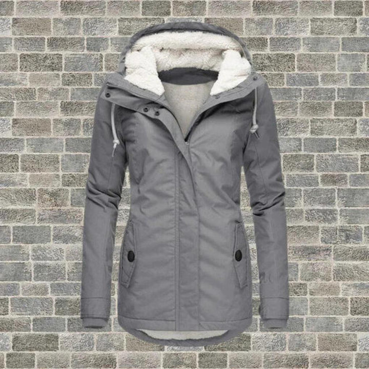 Cappotto invernale con cappuccio da donna