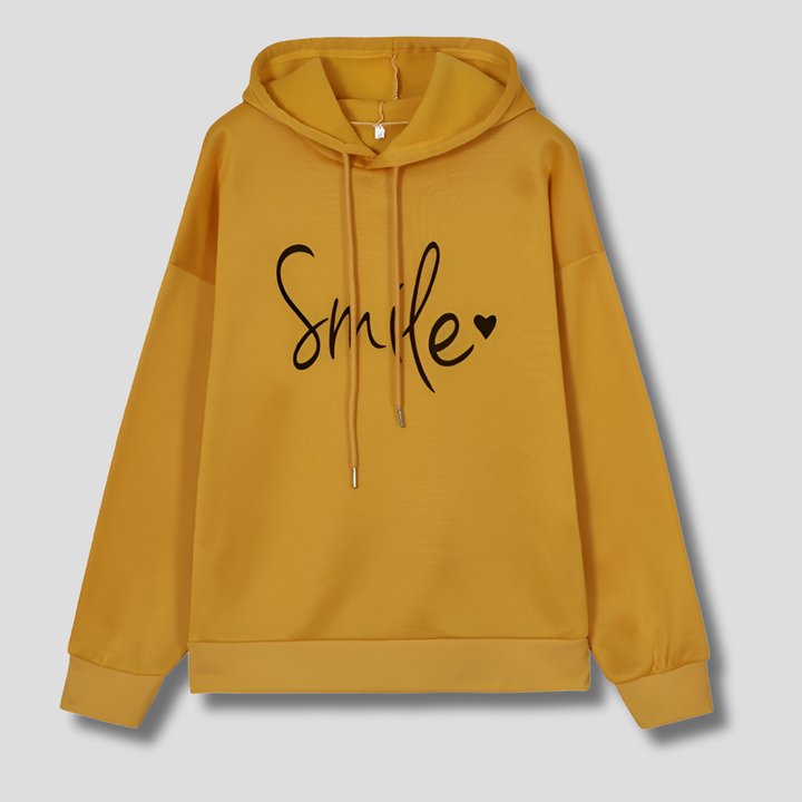 Felpa con cappuccio Smile da donna