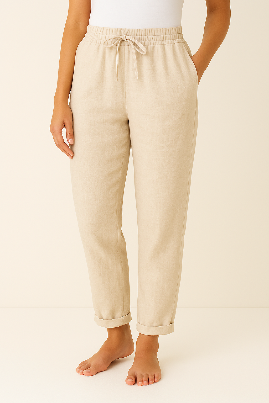 Pantaloni in lino per donna