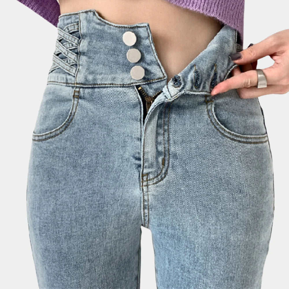 Jeans da donna a vita alta