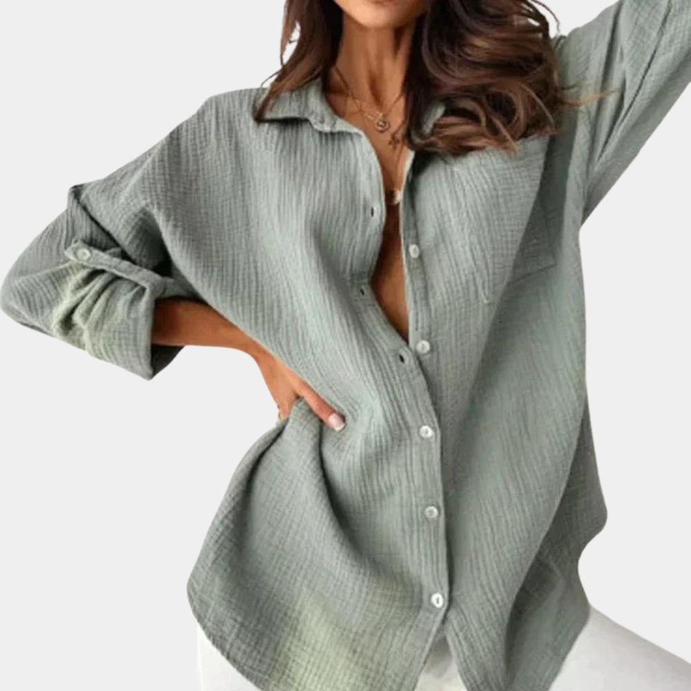 Camicetta con risvolto Top versatile da donna