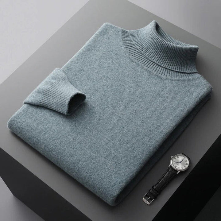 Maglione a collo alto in cashmere da uomo di alta qualità