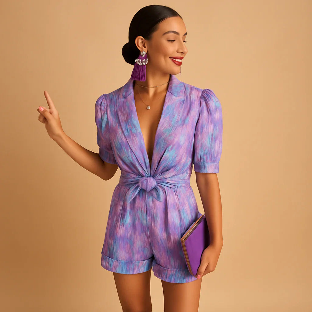 Look estivo giocoso con maniche a sbuffo