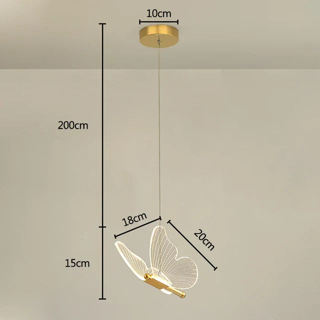 Lampada a sospensione a farfalla a LED magica