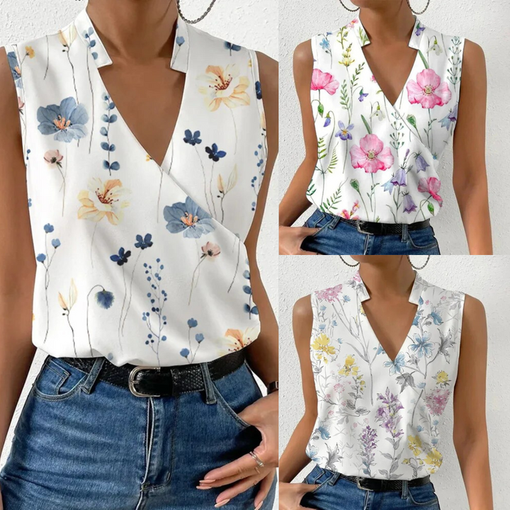 Top chic da donna senza maniche