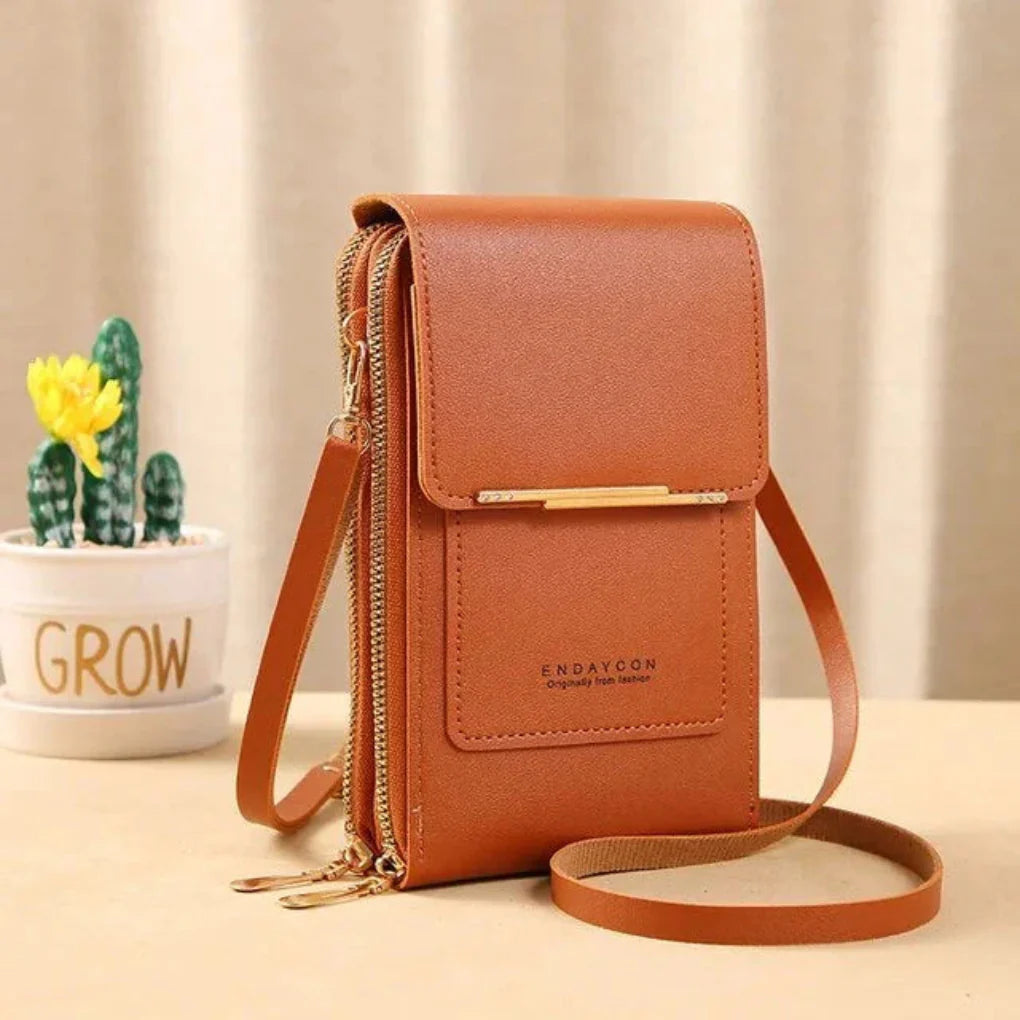 Borsa a tracolla con touch screen da donna