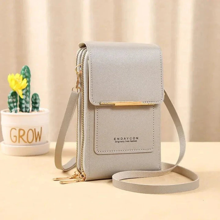 Borsa a tracolla con touch screen da donna