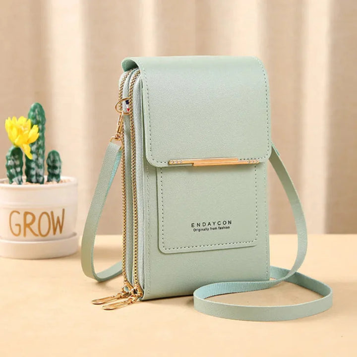 Borsa a tracolla con touch screen da donna
