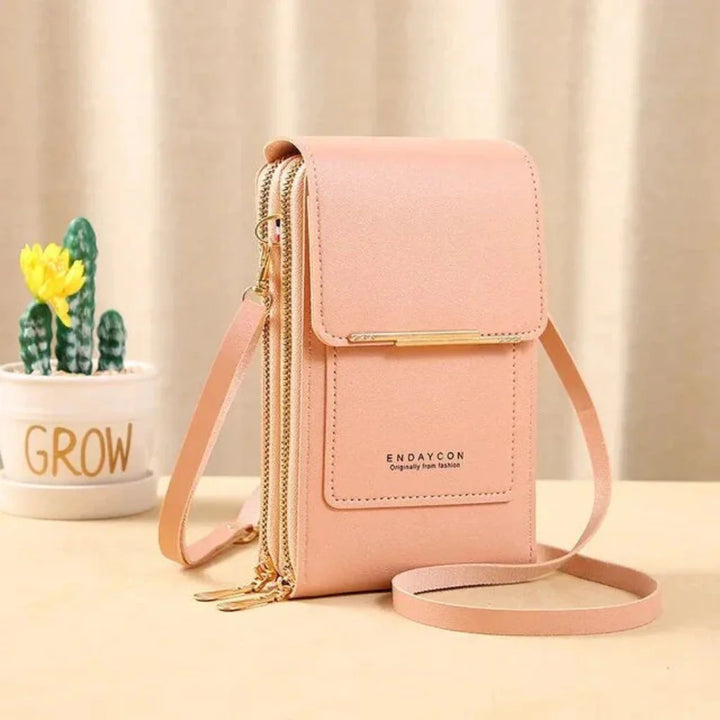 Borsa a tracolla con touch screen da donna