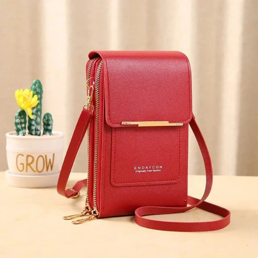 Borsa a tracolla con touch screen da donna