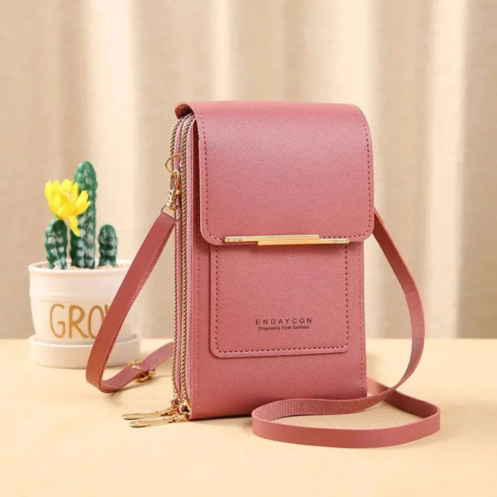 Borsa a tracolla con touch screen da donna