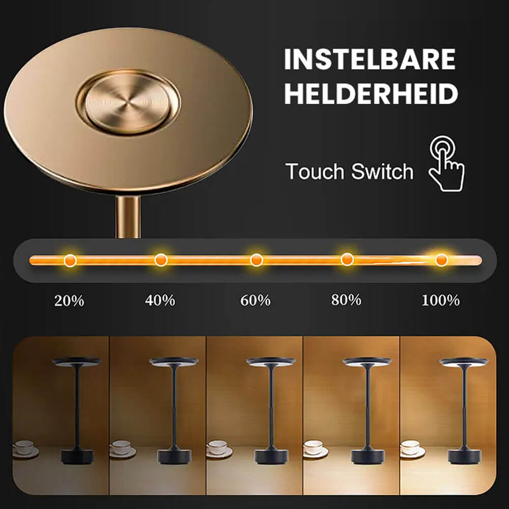 Lampada da tavolo LED ricaricabile wireless LuminLight