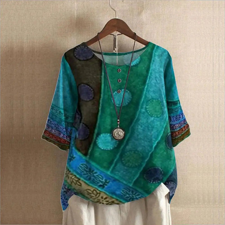 Top elegante a girocollo