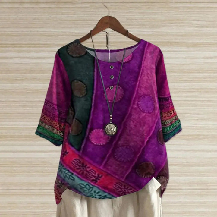 Top elegante a girocollo