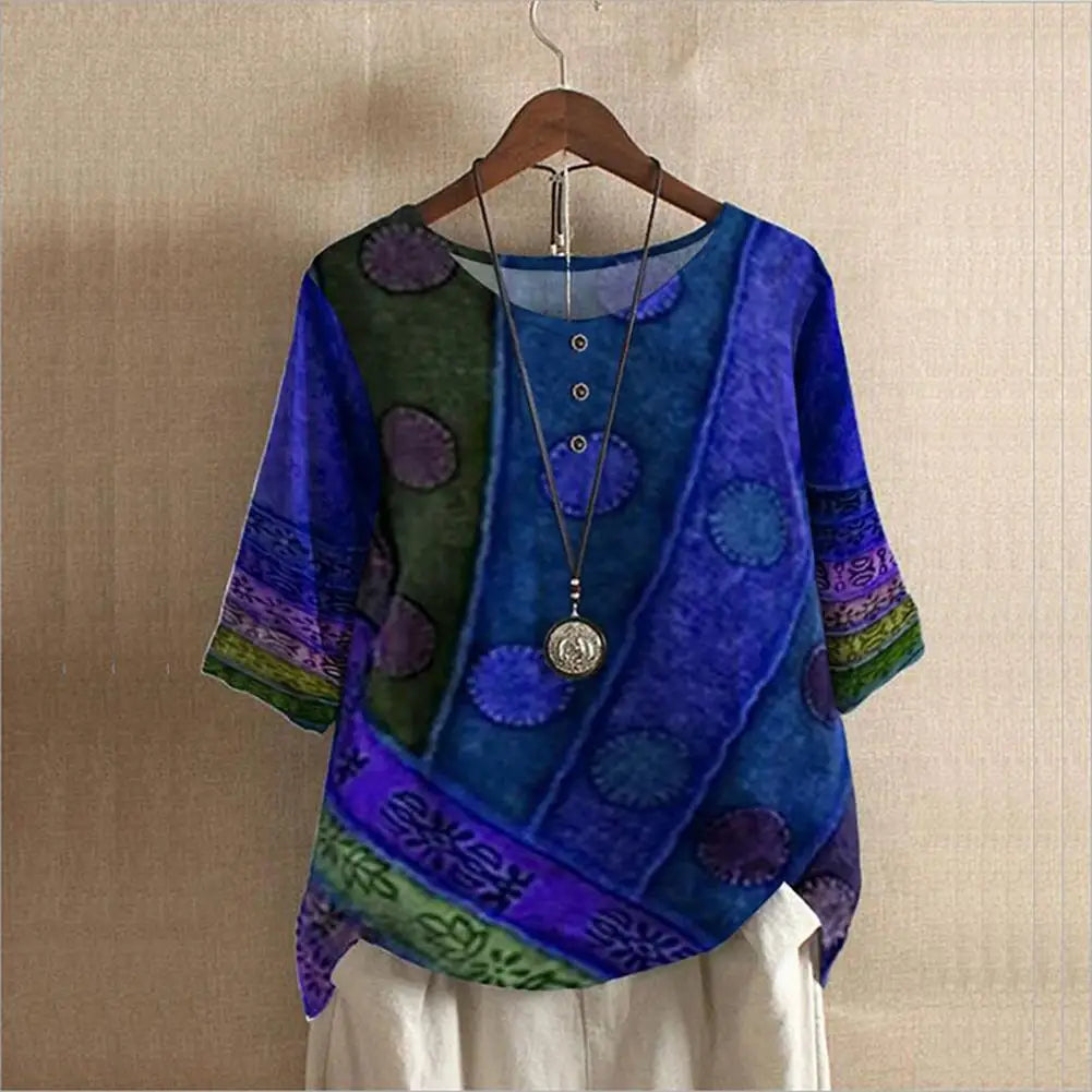Top elegante a girocollo