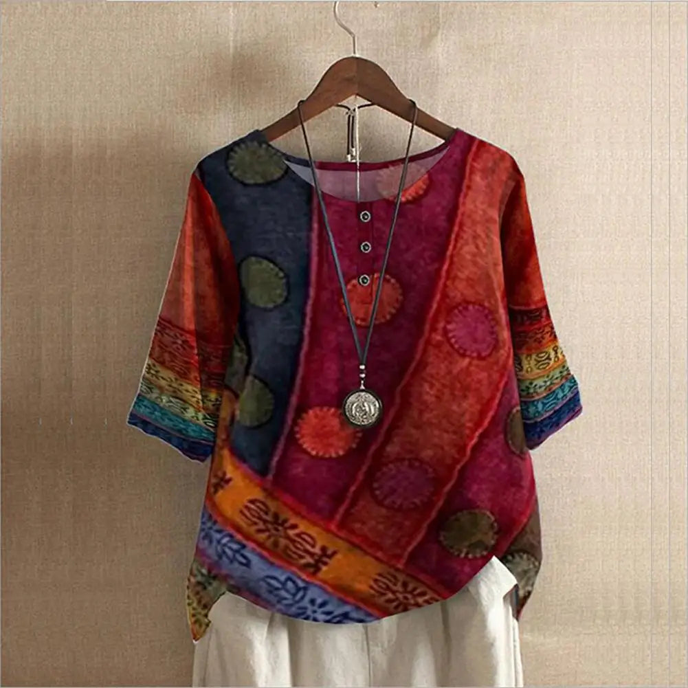 Top elegante a girocollo