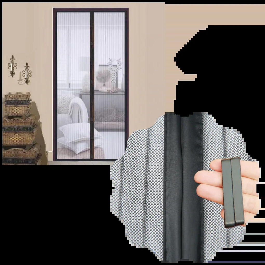 Porta con zanzariera magnetica – Barriera anti-insetti a mani libere