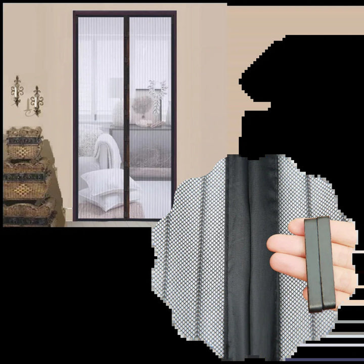 Porta con zanzariera magnetica – Barriera anti-insetti a mani libere