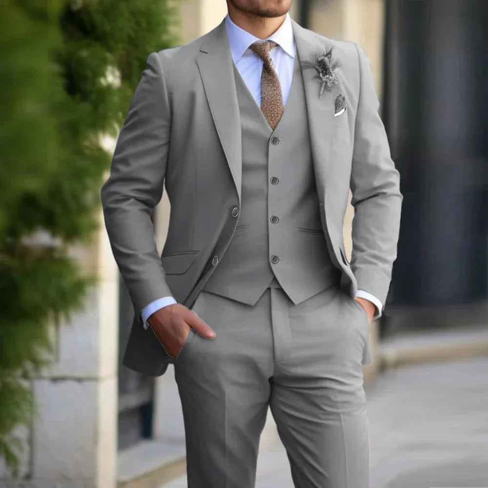 Brecken Elegante abito a tre pezzi da uomo