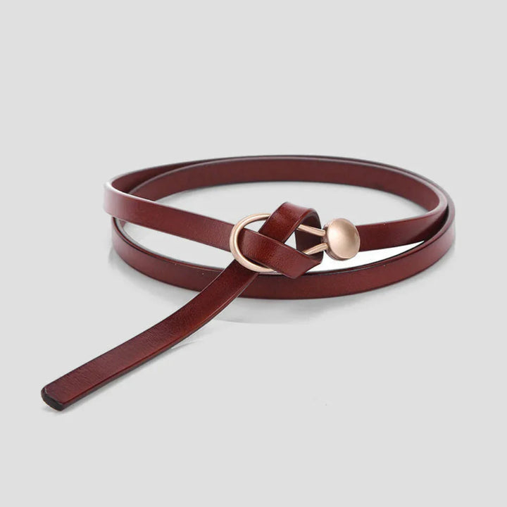 Cintura sottile con fiocco in similpelle da donna