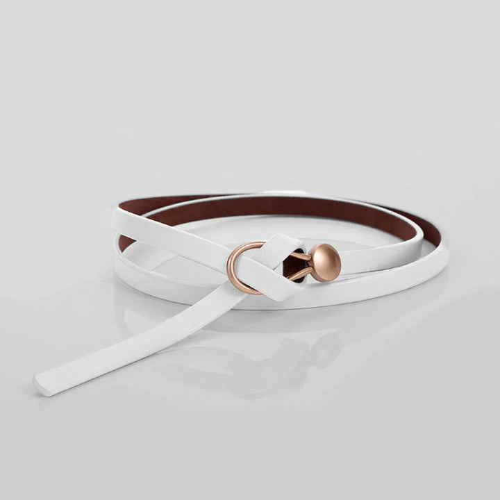 Cintura sottile con fiocco in similpelle da donna