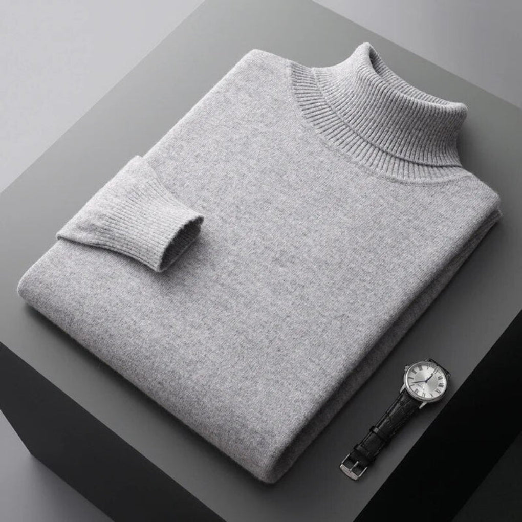 Maglione a collo alto in cashmere da uomo di alta qualità