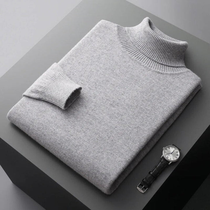 Maglione a collo alto in cashmere da uomo di alta qualità