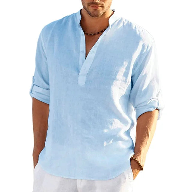 Camicia estiva in lino da uomo Sander