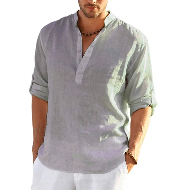 Camicia estiva in lino da uomo Sander