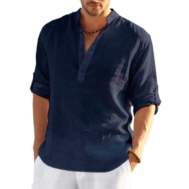 Camicia estiva in lino da uomo Sander