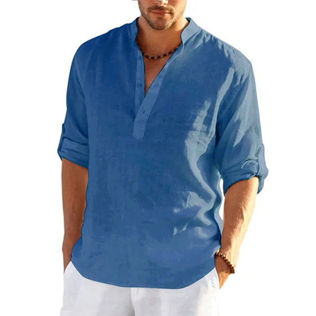 Camicia estiva in lino da uomo Sander