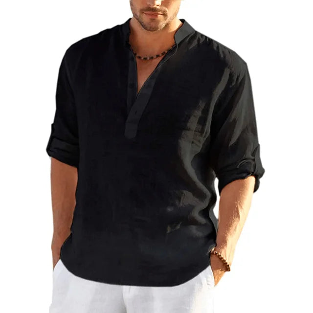 Camicia estiva in lino da uomo Sander