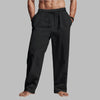 Pantaloni in lino con coulisse dal taglio rilassato