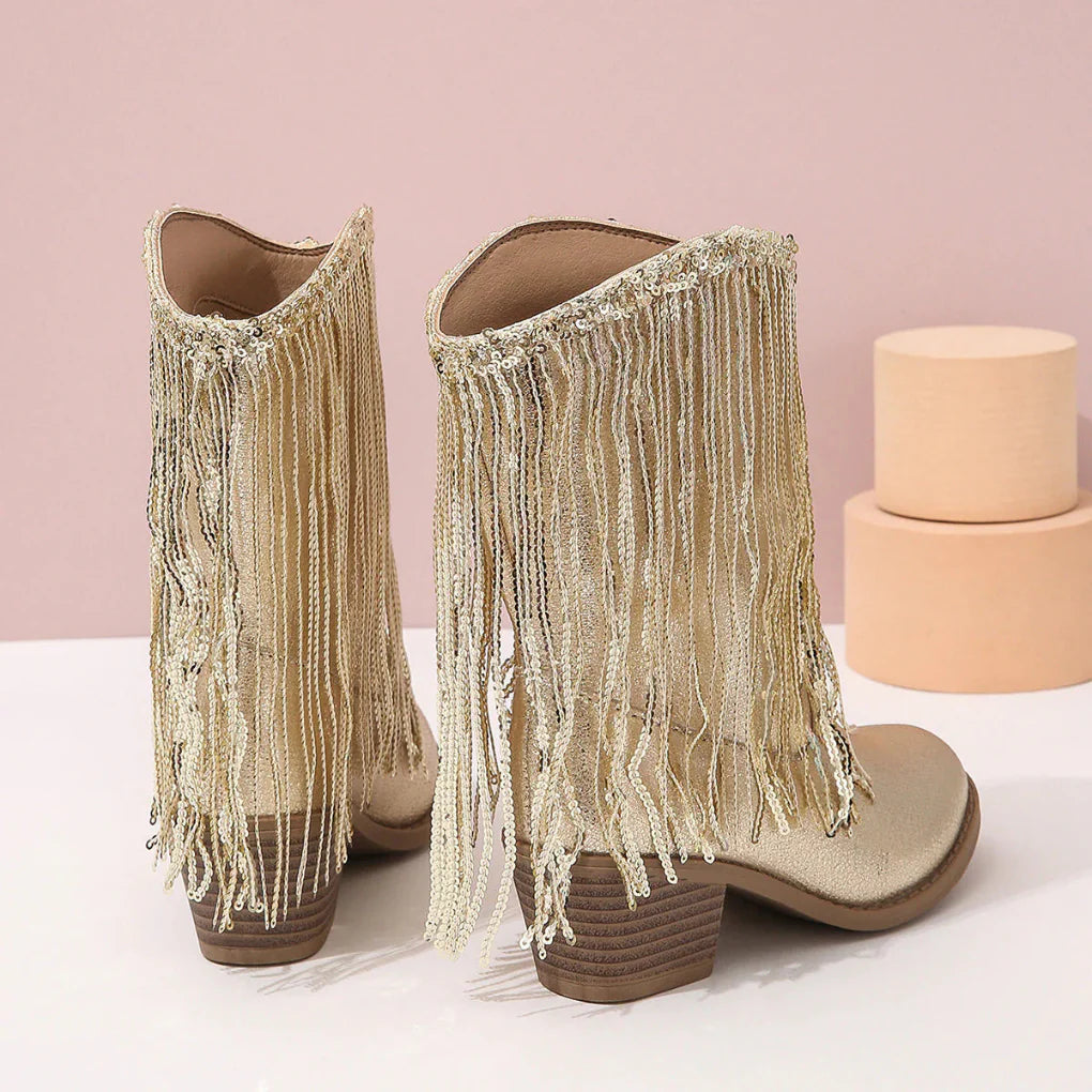 Eleganti stivaletti con nappe per ragazze