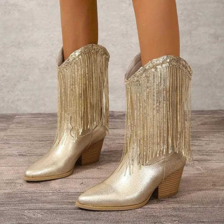 Eleganti stivaletti con nappe per ragazze