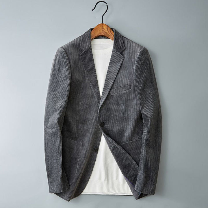 Giacca casual elegante in velluto a coste strutturato