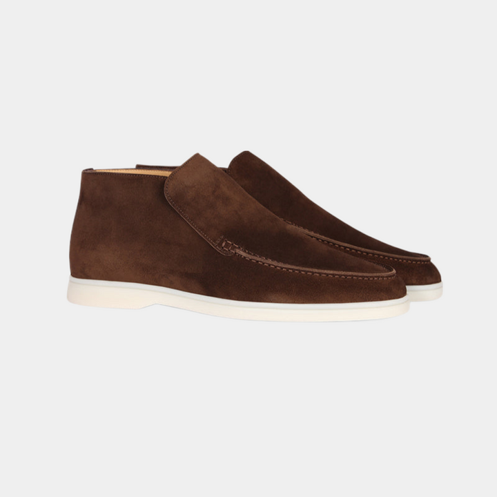 Mocassino elegante da uomo in pelle scamosciata di vitello
