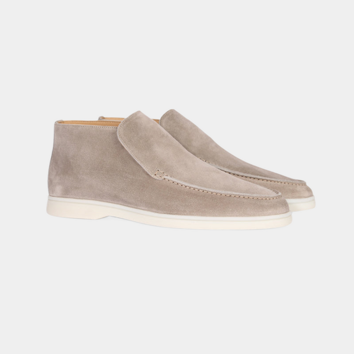 Mocassino elegante da uomo in pelle scamosciata di vitello